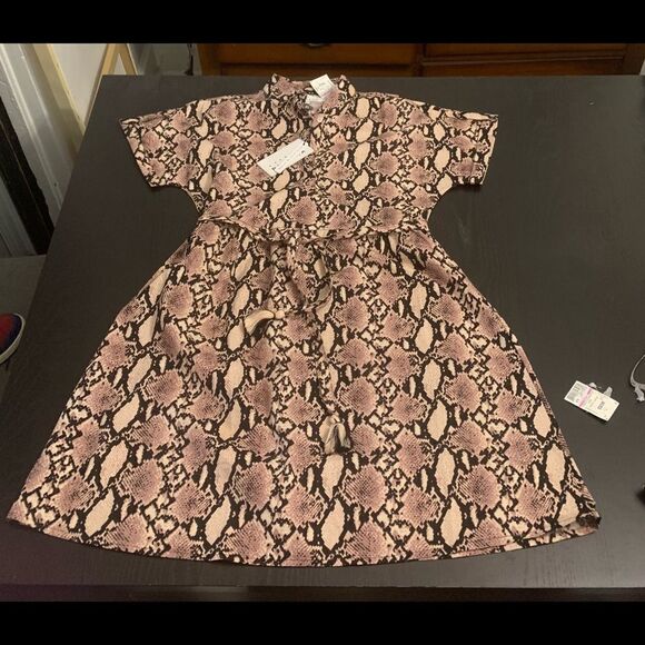 Snakeskin Print Button Down Dress - Picture 5 of 5